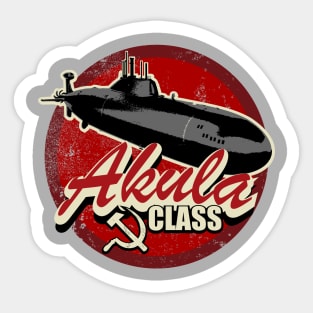 Akula Class Submarine (distressed) Sticker